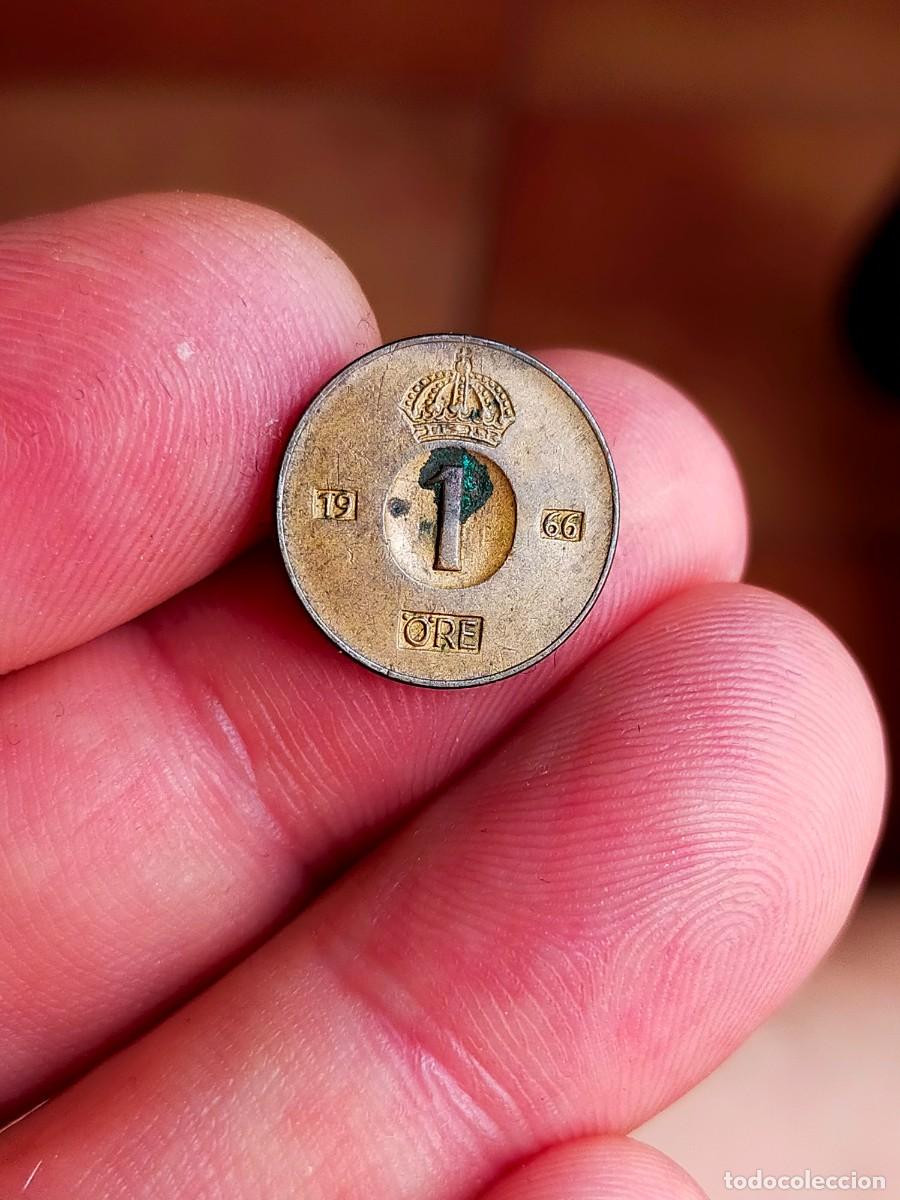 Alte M&uuml;nzen aus Europa: MONEDA DE 1 UN ORE SUECIA 1966 U MUY BUENA CONSERVACION