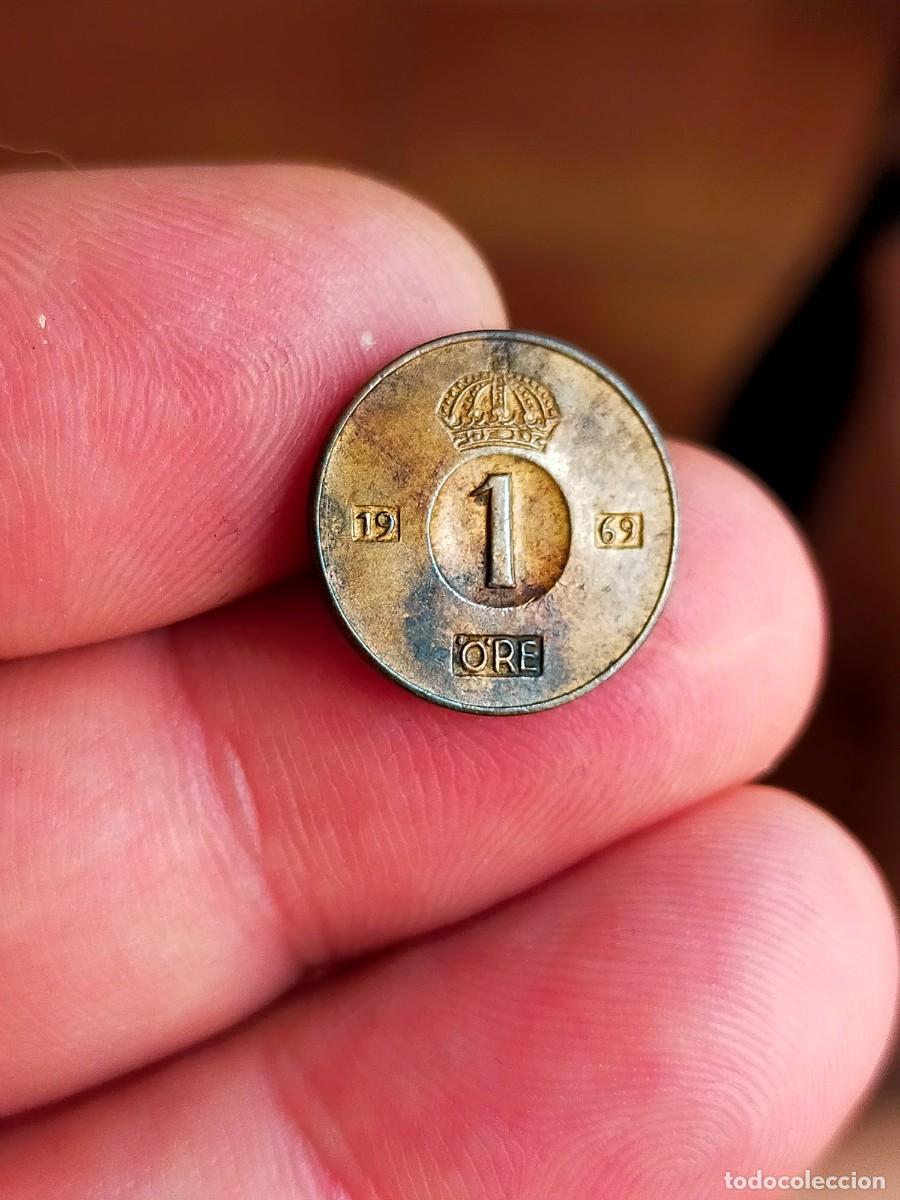 Alte M&uuml;nzen aus Europa: MONEDA DE 1 UN ORE SUECIA 1969 U MUY BUENA CONSERVACION