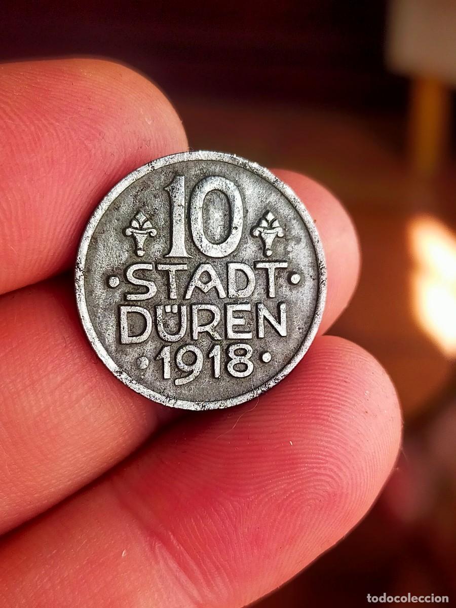 Monedas antiguas de Europa: MONEDA DE 10 DIEZ PFENNIG PENIQUES NOTGELDS HIERRO STADT DUREN 1918 ALEMANIA MUY BUENA CONSERVACION