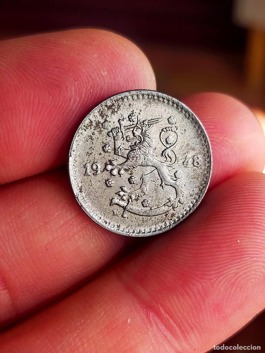 Monedas antiguas de Europa: MONEDA DE 1 UN MARCO MARKKA FILANDIA 1948 MUY BUENA CONSERVACION