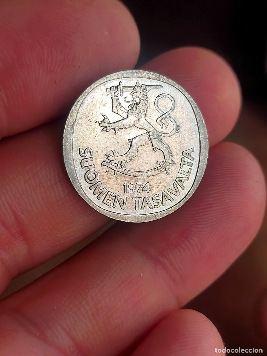 Monedas antiguas de Europa: MONEDA DE 1 UNA MARKKA MARCO FILANDIA 1974 MUY BUENA CONSERVACION SUOMEN TASAVALTA