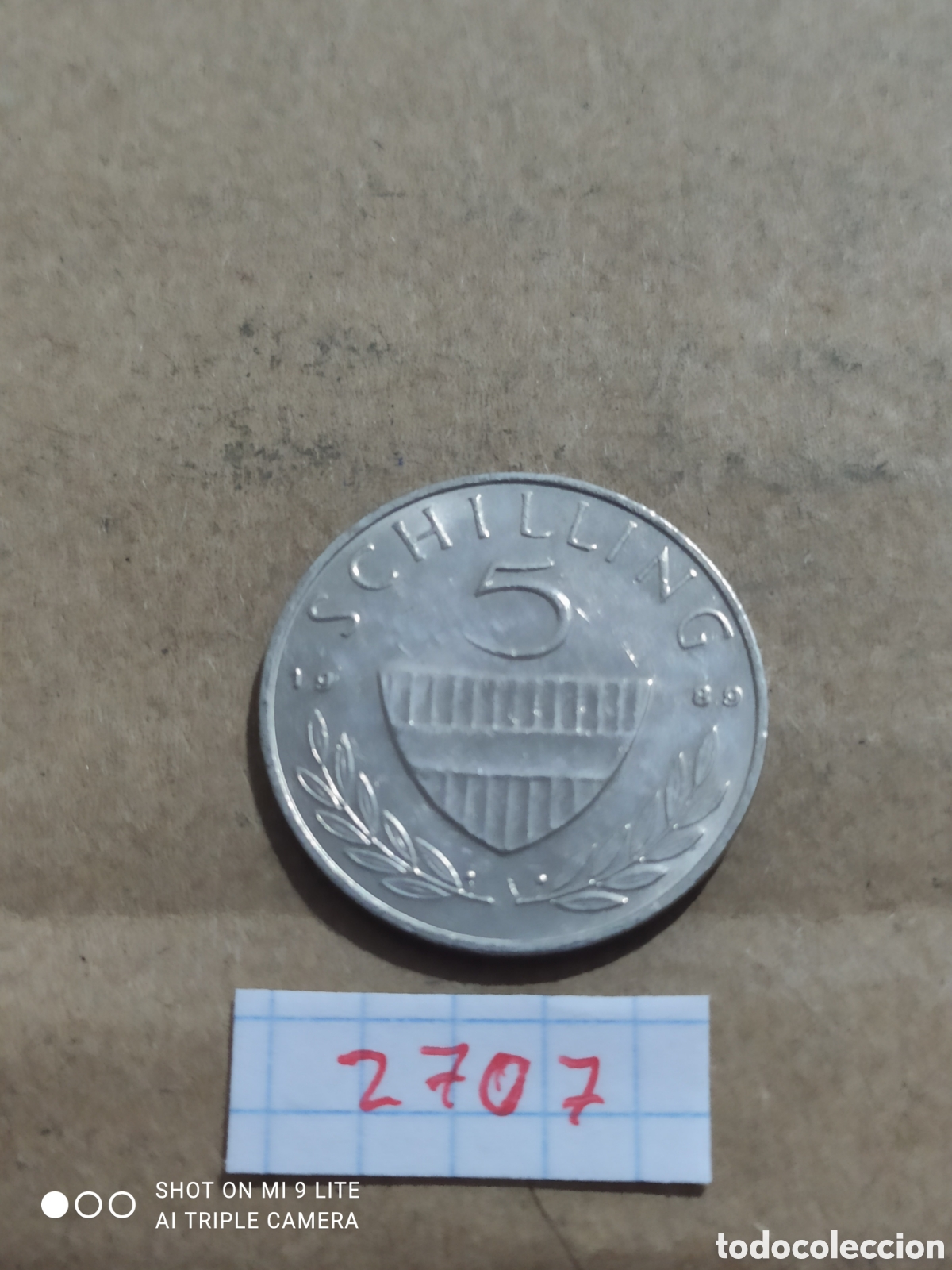 Monedas antiguas de Europa: 5 chelines austriacos a&ntilde;o 1989