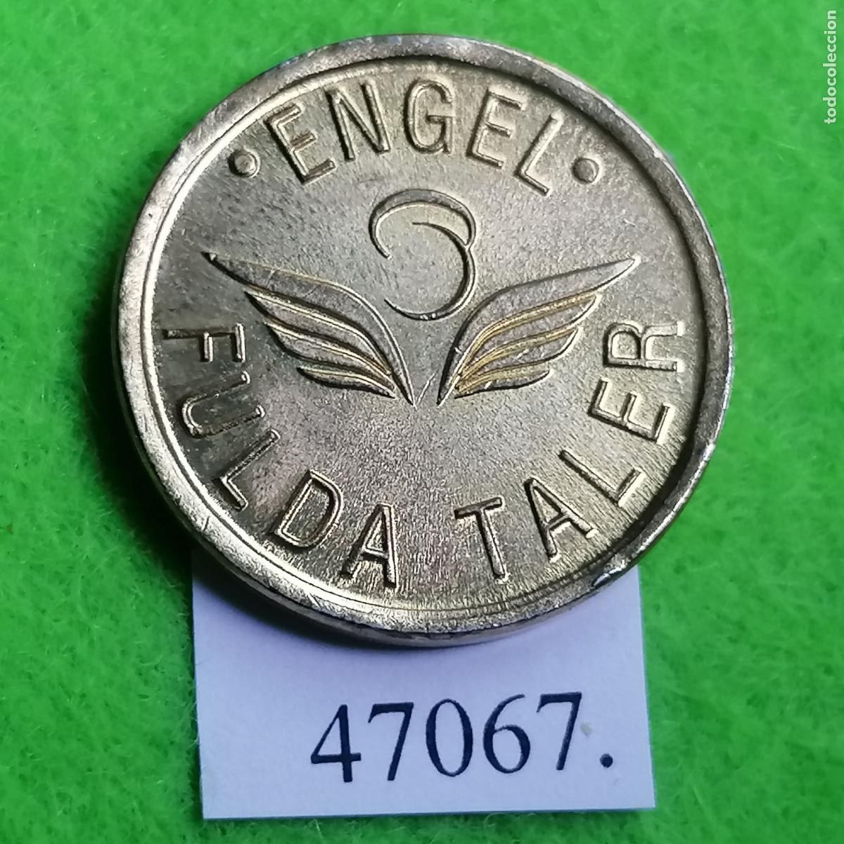 Monedas antiguas de Europa: Ficha Alemania, Fulda Engel Apotheke, Farmacia, Token, jet&oacute;n