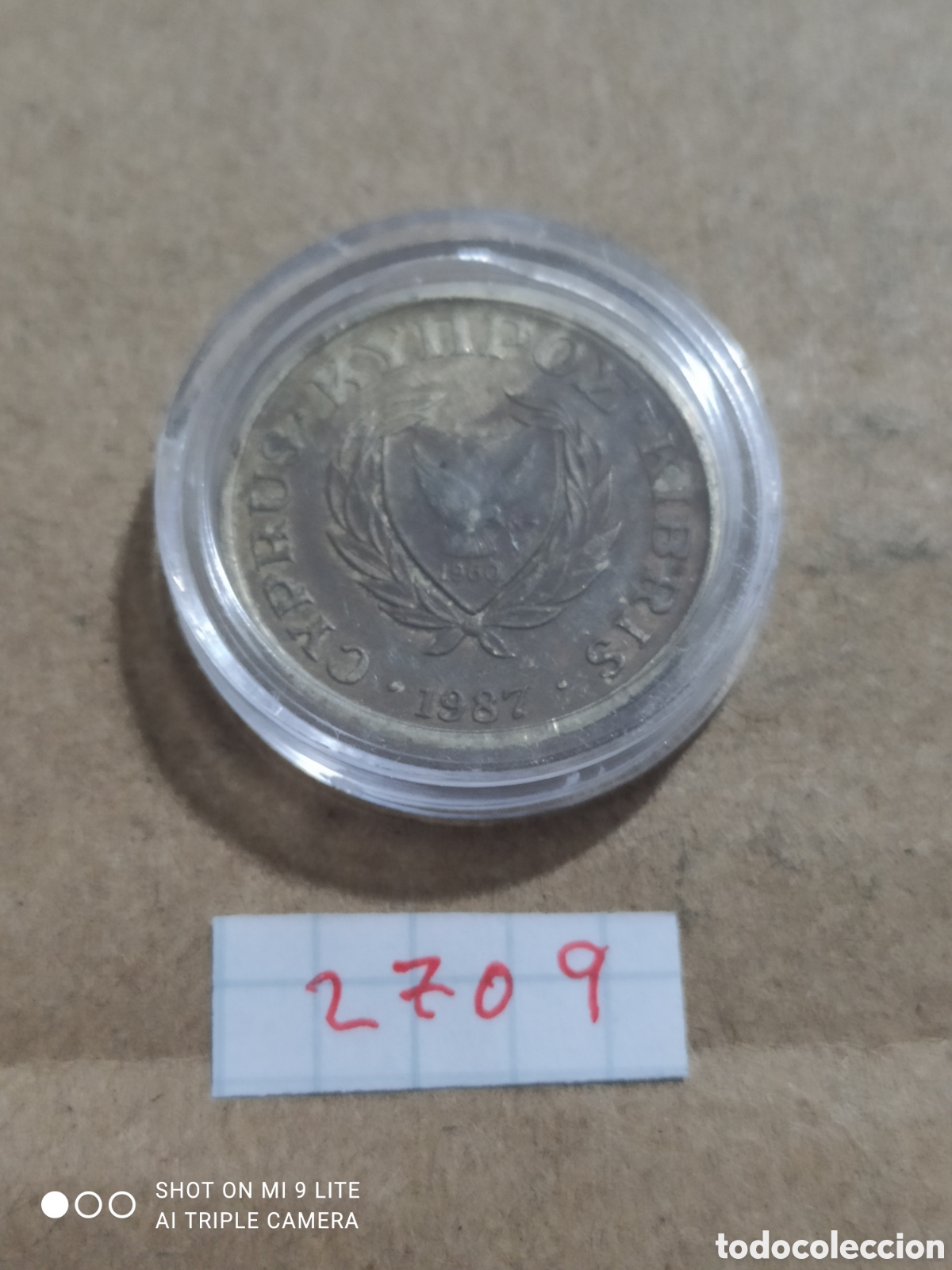 Monedas antiguas de Europa: 5 Penny de chipre 1987