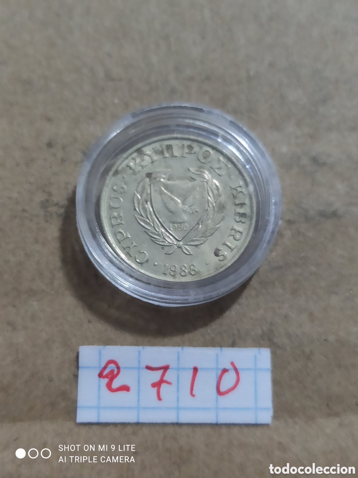 Monedas antiguas de Europa: 1 Penny de chipre a&ntilde;o 1988