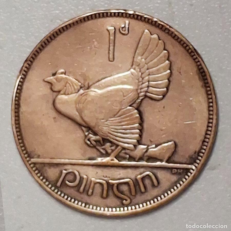 Monedas antiguas de Europa: 1931, 1 penique irland&eacute;s, 1 pingin del Estado Libre Irland&eacute;s