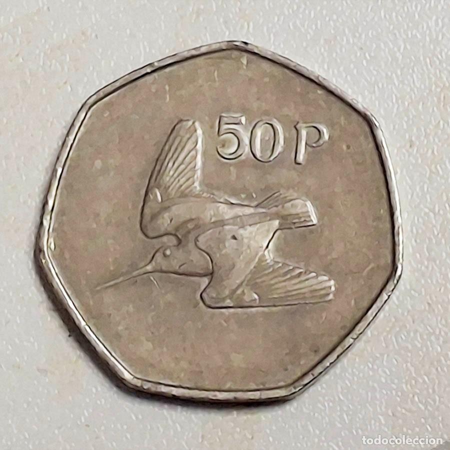 Monedas antiguas de Europa: Irlanda 50 peniques de 1977