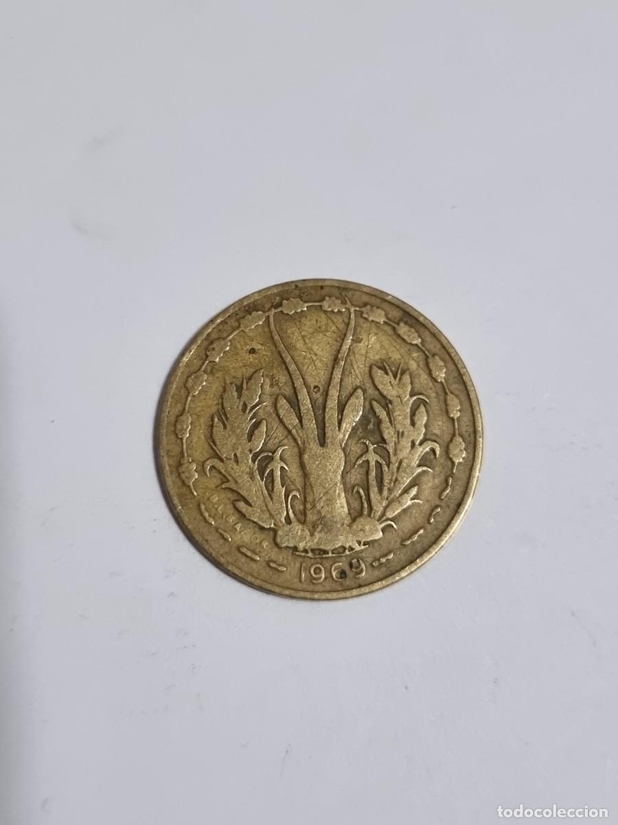 Monedas antiguas de Europa: Antigua Moneda Africa 5 Francos 1969 Internacional Mundo Coleccionista