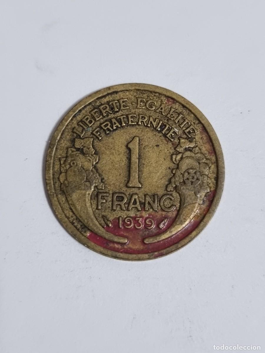 Monedas antiguas de Europa: Antigua Moneda Francia 1 Franco 1939 Internacional Mundo Coleccionista
