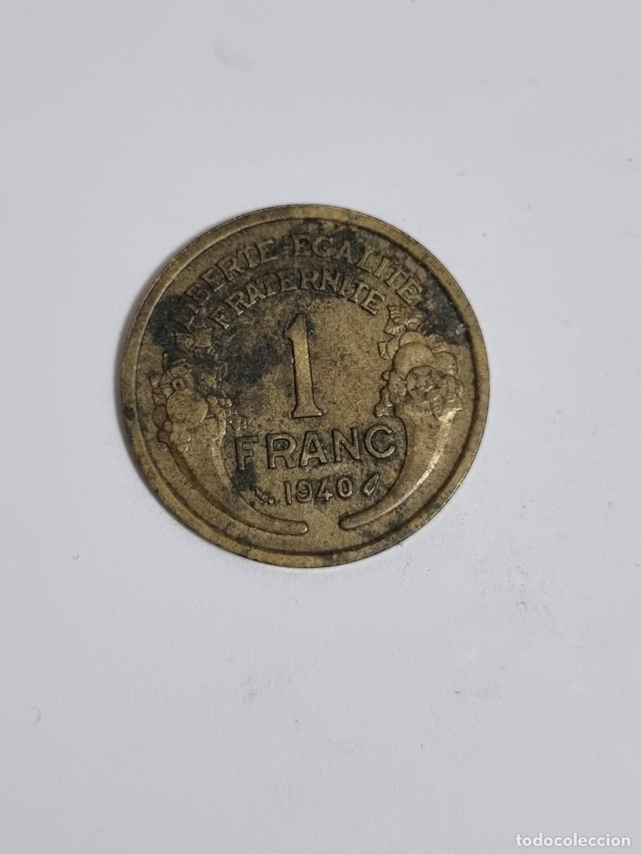 Monedas antiguas de Europa: Antigua Moneda Francia 1 Franco 1940 Internacional Mundo Coleccionista