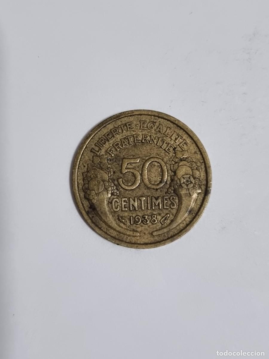 Monedas antiguas de Europa: Antigua Moneda Francia 50 Centimos 1938 Internacional Mundo Coleccionista