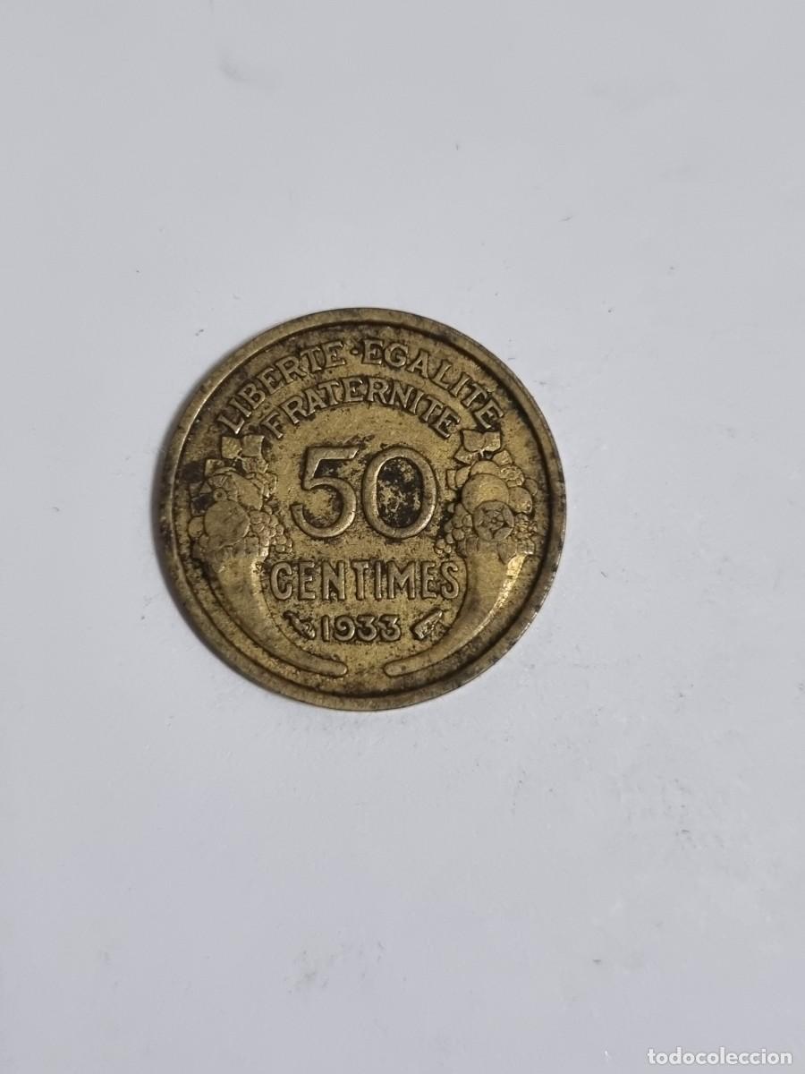 Monedas antiguas de Europa: Antigua Moneda Francia 50 Centimos 1933 Internacional Mundo Coleccionista