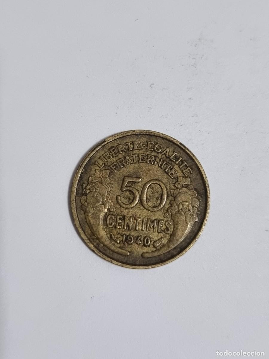 Monedas antiguas de Europa: Antigua Moneda Francia 50 Centimos 1940 Internacional Mundo Coleccionista