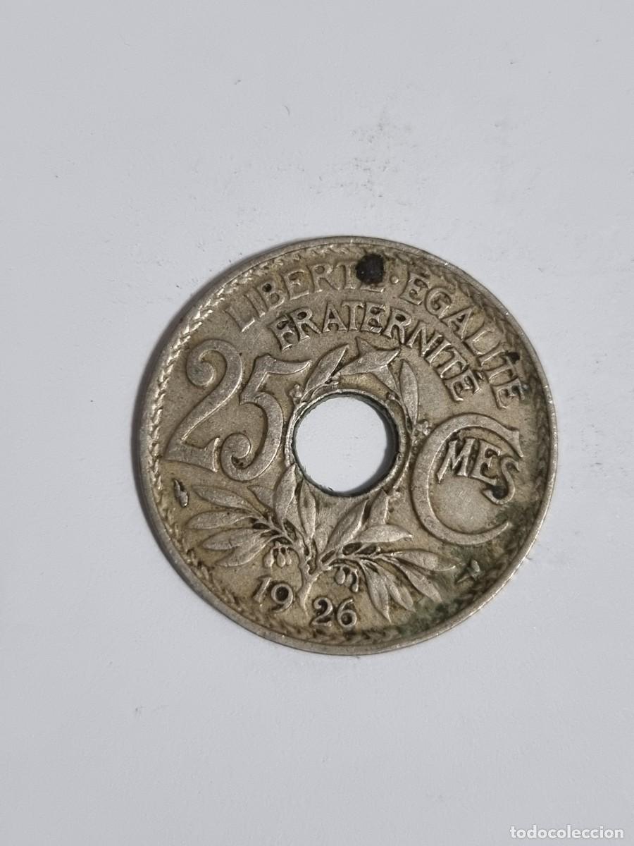 Monedas antiguas de Europa: Antigua Moneda Francia 25 Centimos 1926 Internacional Mundo Coleccionista