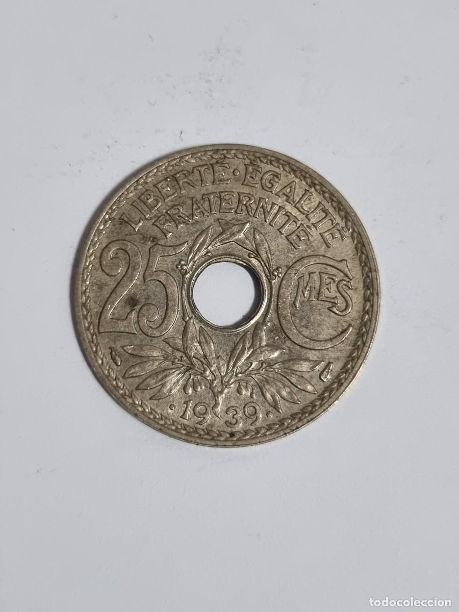 Monedas antiguas de Europa: Antigua Moneda Francia 25 Centimos 1939 Internacional Mundo Coleccionista