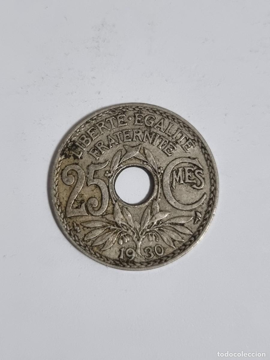 Monedas antiguas de Europa: Antigua Moneda Francia 25 Centimos 1930 Internacional Mundo Coleccionista