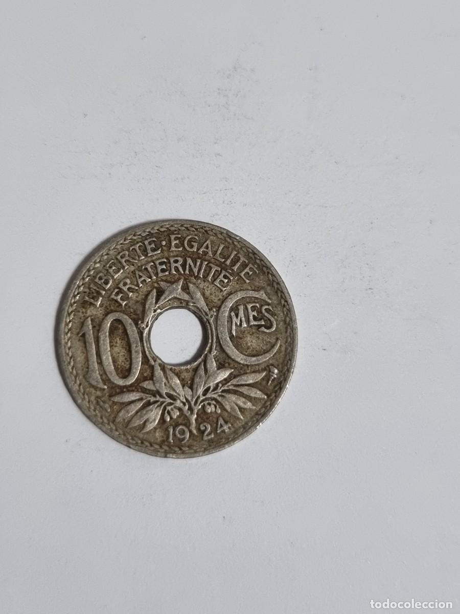 Monedas antiguas de Europa: Antigua Moneda Francia 10 Centimos 1924 Internacional Mundo Coleccionista