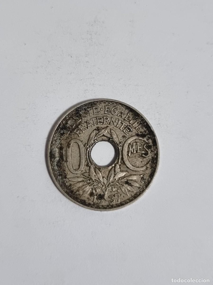 Monedas antiguas de Europa: Antigua Moneda Francia 10 Centimos 1937 Internacional Mundo Coleccionista