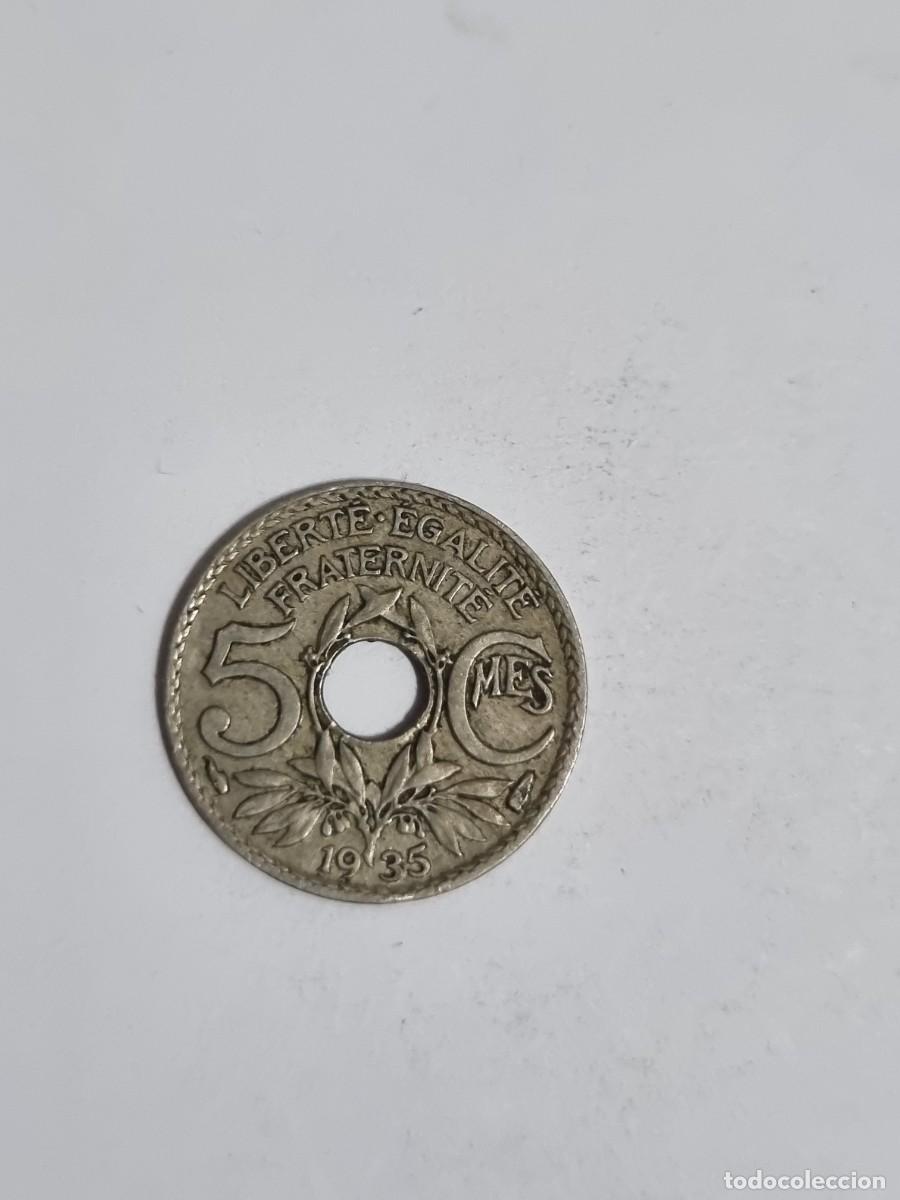 Monedas antiguas de Europa: Antigua Moneda Francia 5 Centimos 1935 Internacional Mundo Coleccionista