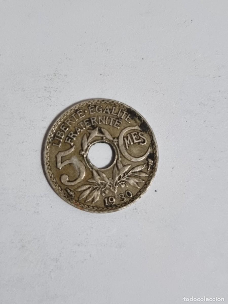 Monedas antiguas de Europa: Antigua Moneda Francia 5 Centimos 1930 Internacional Mundo Coleccionista