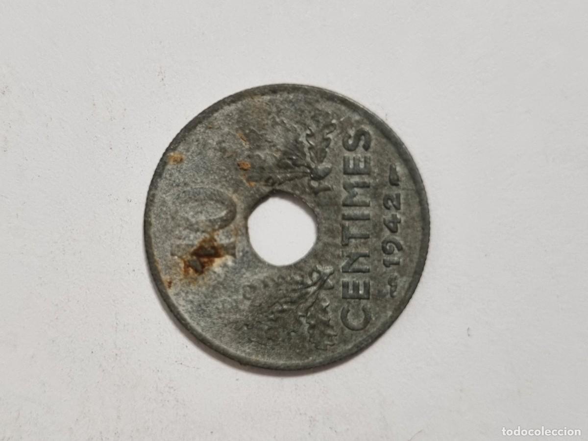 Monedas antiguas de Europa: Antigua Moneda Francia 10 Centimos 1942 Internacional Mundo Coleccionista