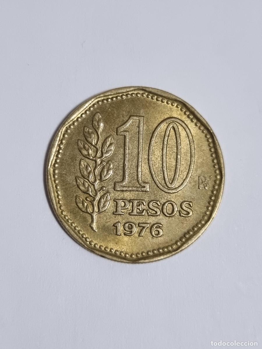 Monedas antiguas de Europa: Antigua Moneda Argentina 10 Pesos 1976 Internacional Mundo Coleccionista