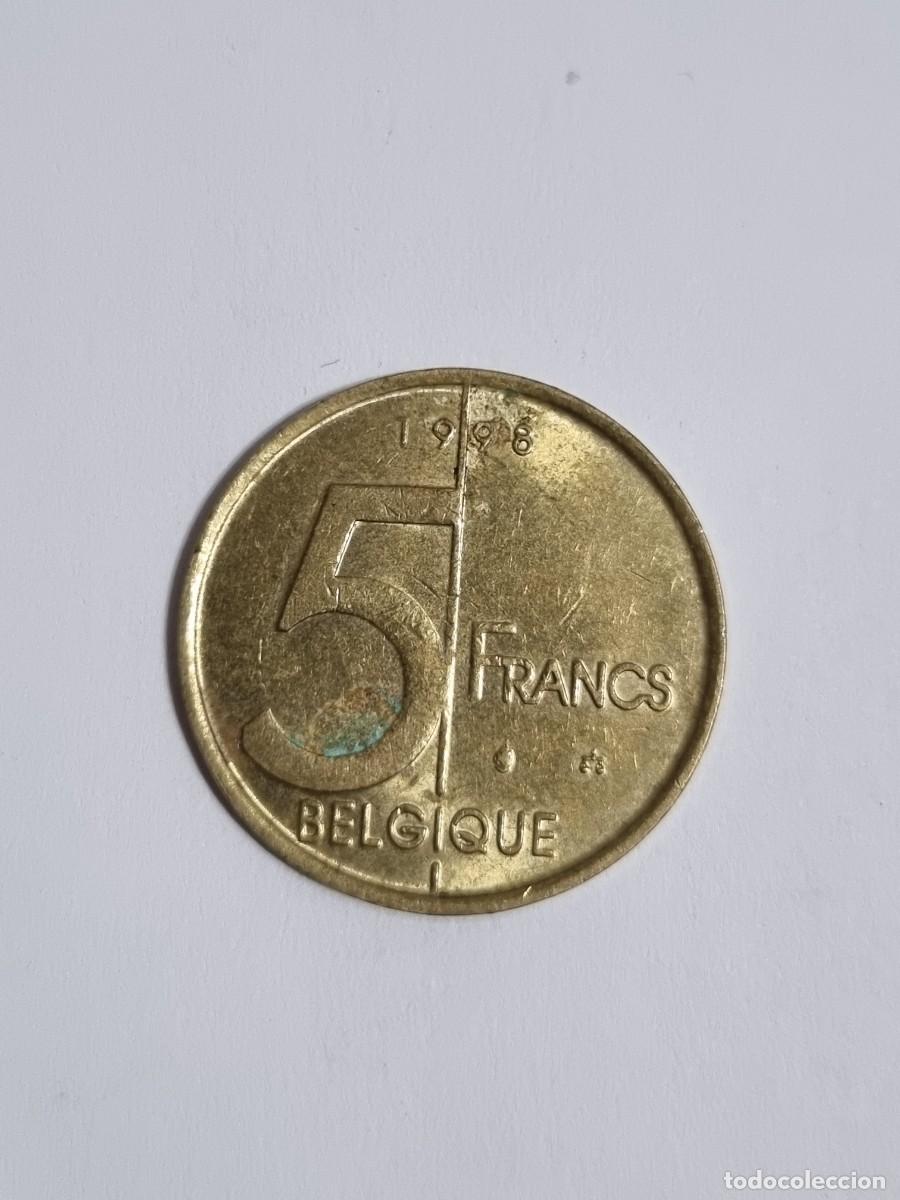 Monedas antiguas de Europa: Antigua Moneda Belgica 5 Francos 1998 Internacional Mundo Coleccionista