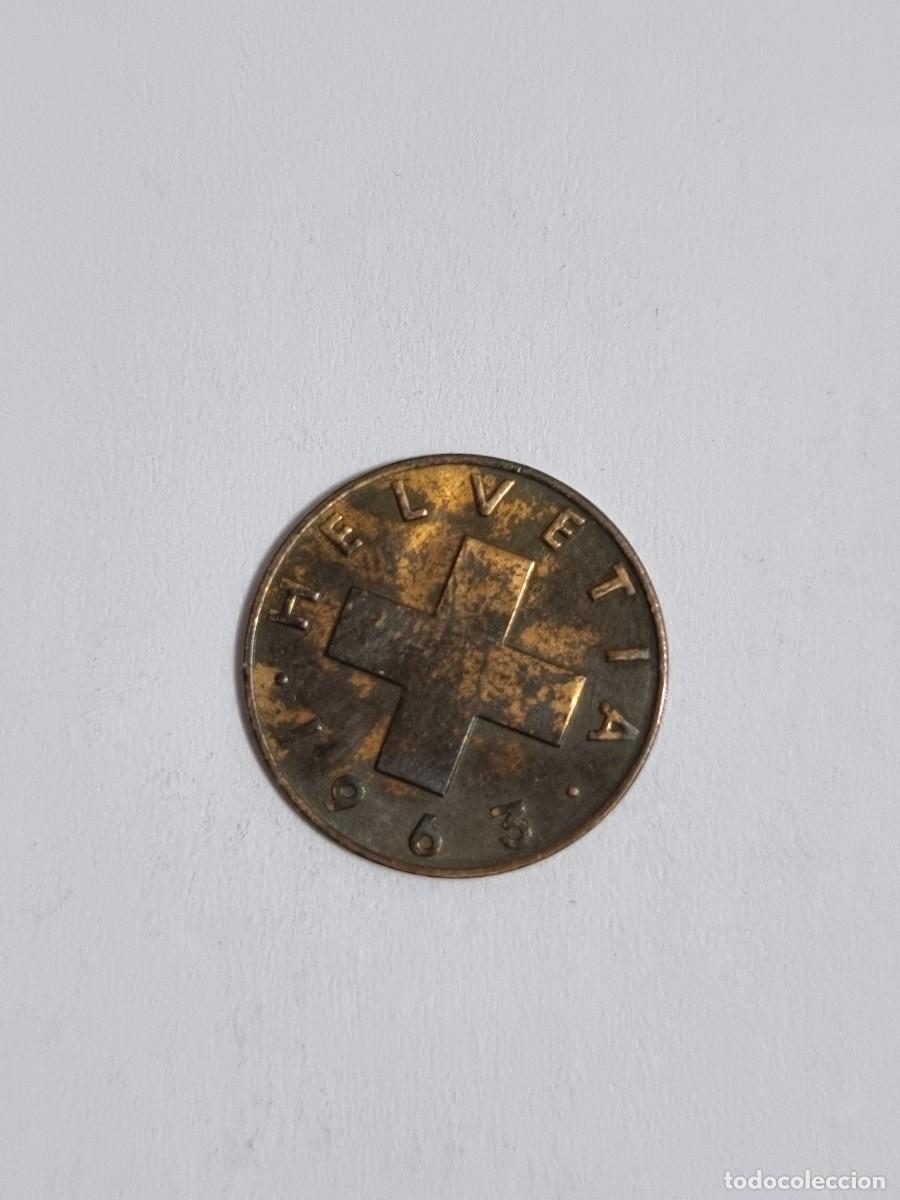 Monedas antiguas de Europa: Antigua Moneda Suiza 1 Centimo 1963-B Internacional Mundo Coleccionista