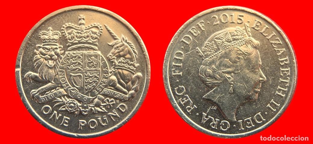 Monedas antiguas de Europa: 1 LIBRA POUND 2015 INGLATERRA REINO UNIDO-150105