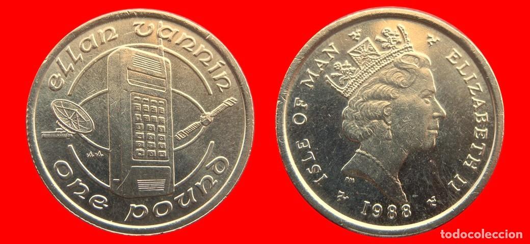 Monedas antiguas de Europa: 1 LIBRA POUND 1988 ISLA DE MAN-150110