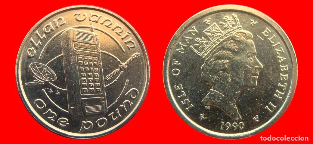 Monedas antiguas de Europa: 1 LIBRA POUND 1990 ISLA DE MAN-150112