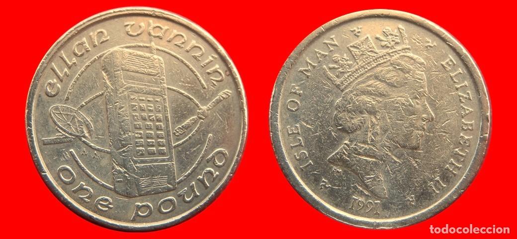 Monedas antiguas de Europa: 1 LIBRA POUND 1991 ISLA DE MAN-150113