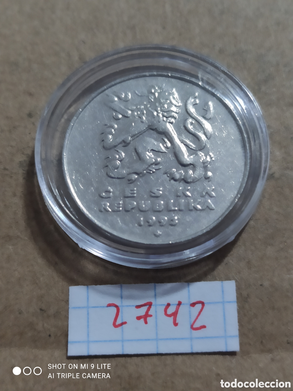 Monedas antiguas de Europa: 5 koronas republica checa 1993