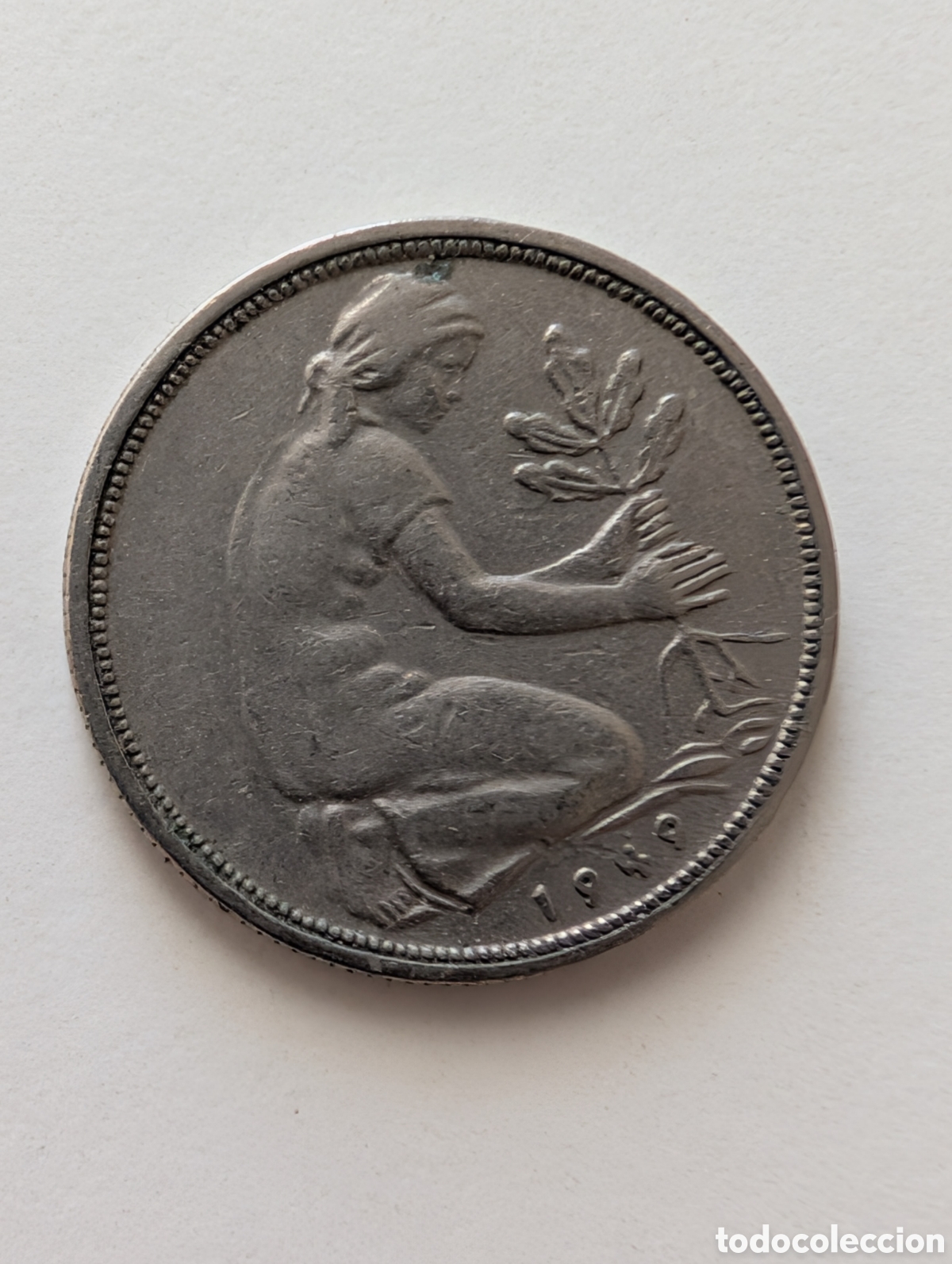 Monedas antiguas de Europa: Moneda 50 Pfennig 1949 F - Bank Deutscher L&auml;nder