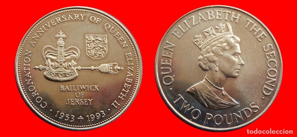 Monedas antiguas de Europa: 2 LIBRAS POUNDS 1993 SIN CIRCULAR JERSEY-9092SC