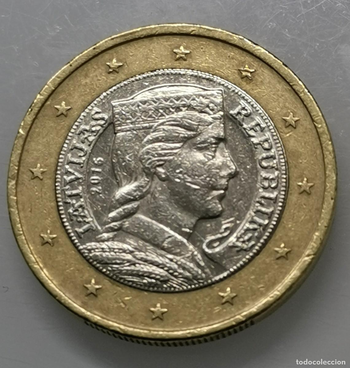 Monedas antiguas de Europa: Moneda 1 euro - LETONIA LETVIJAS 2016 -