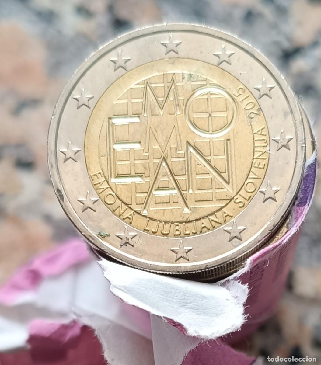Monedas antiguas de Europa: Slovenia moneda conmemorativa 2000 a&ntilde;os asentamiento Romano EMONA 2&euro; del a&ntilde;o 2015 sin circular
