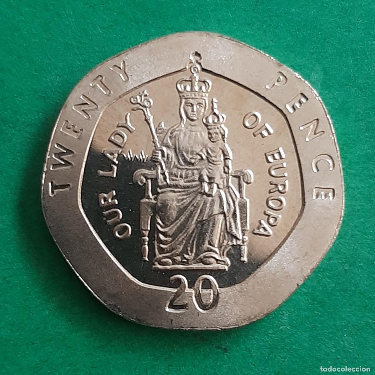Monedas antiguas de Europa: (GIBRALTAR)(1994)(CUPRONIQUEL) 20 PENCE NUESTRA SE&Ntilde;ORA DE EUROPA