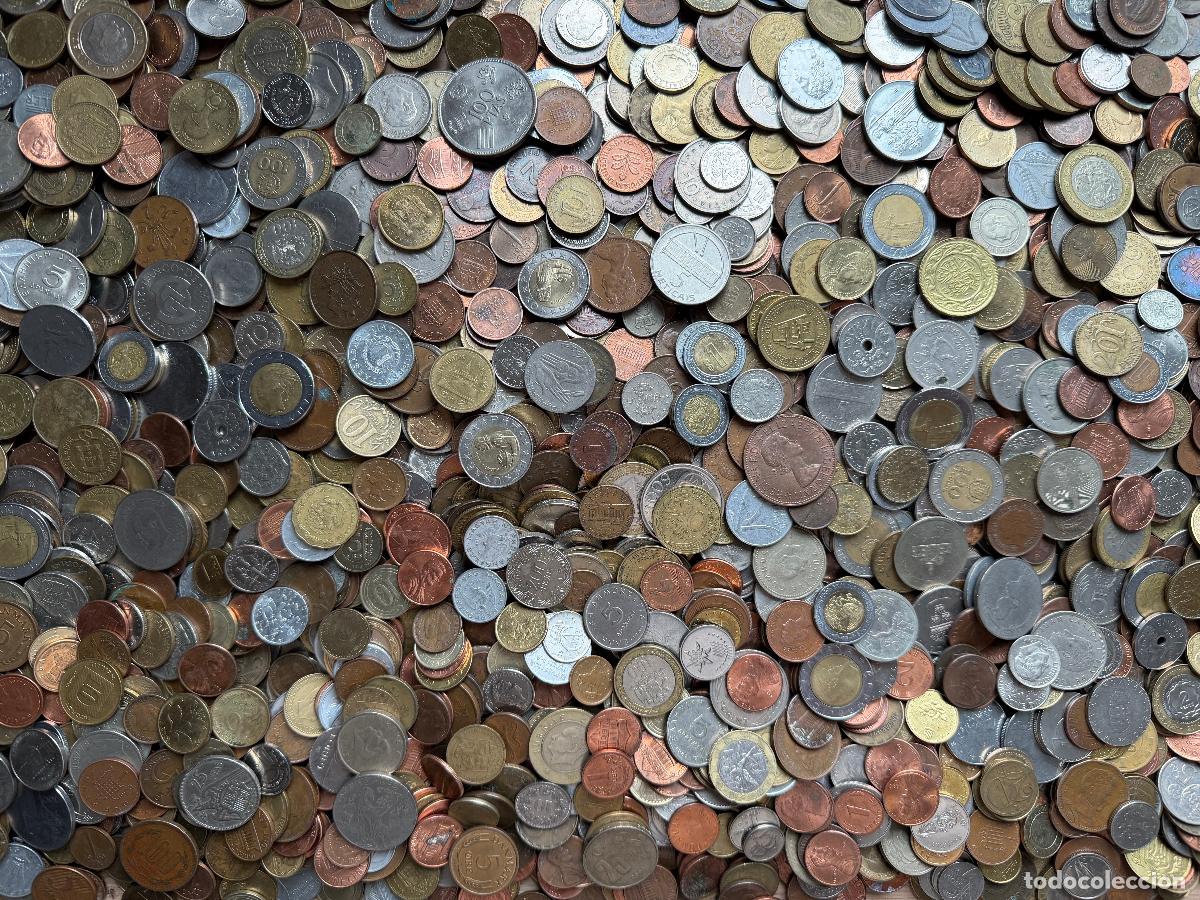 Monedas antiguas de Europa: Gran lote 9.800gr monedas internacionales mundo sin revisar