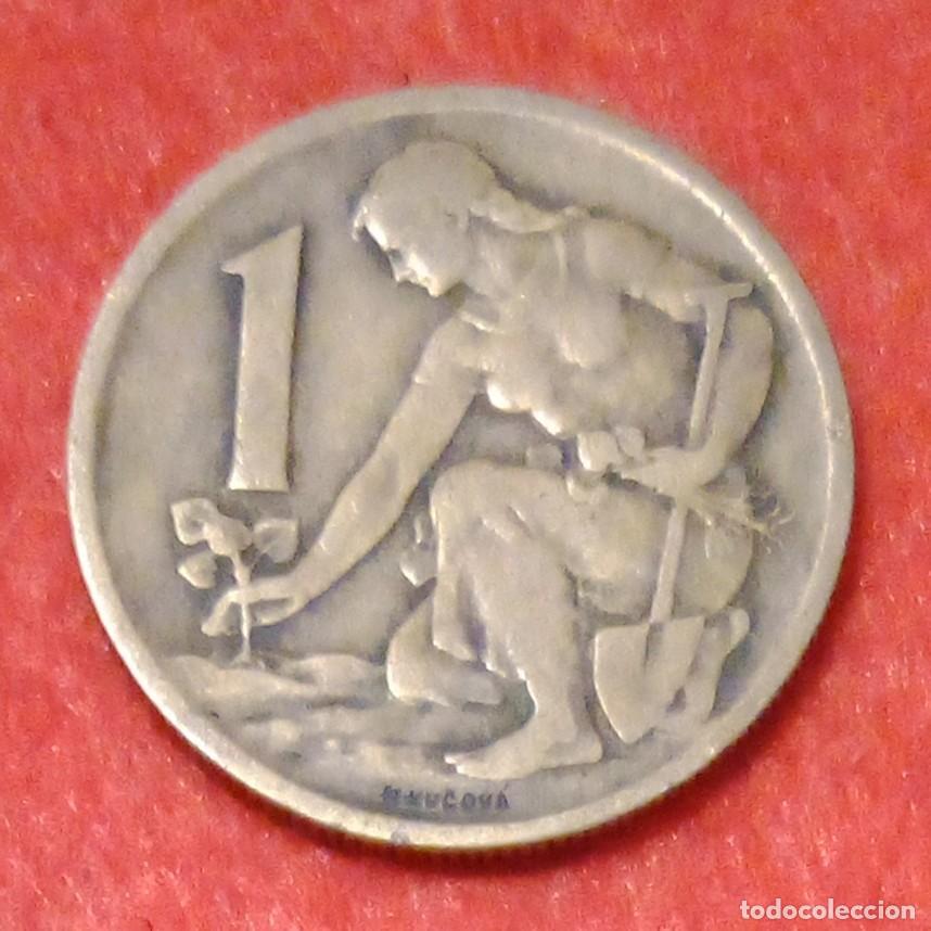 Monedas antiguas de Europa: MONEDA DE CHECOSLOVAQUIA 1963 - 1 CORONA - ALUMINIO-BRONCE