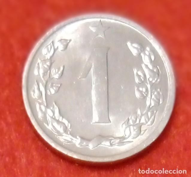 Monedas antiguas de Europa: MONEDA DE CHECOSLOVAQUIA 1963 - 1 HALER - ALUMINO