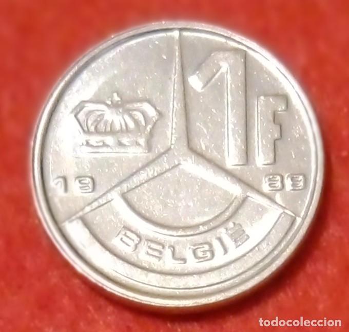 Monedas antiguas de Europa: MONEDA DE B&Eacute;LGICA 1989 - 1 FRANCO - HIERRO NIQUELADO (1)