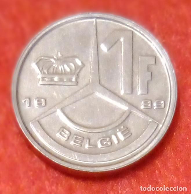 Monedas antiguas de Europa: MONEDA DE B&Eacute;LGICA 1989 - 1 FRANCO - HIERRO NIQUELADO (2)