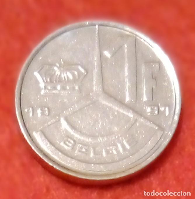 Monedas antiguas de Europa: MONEDA DE B&Eacute;LGICA 1991 - 1 FRANCO - HIERRO NIQUELADO (3)