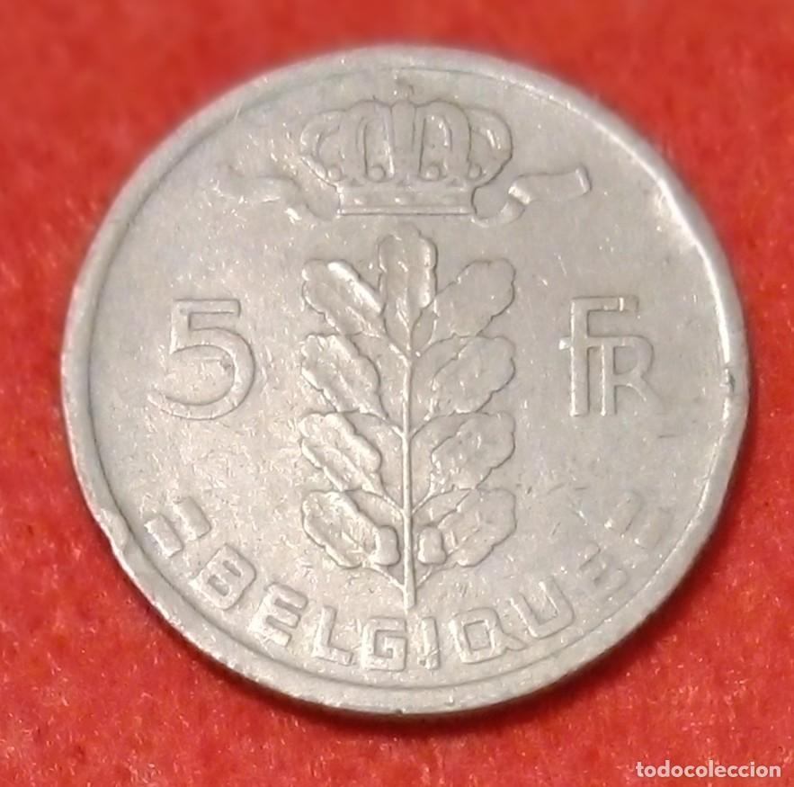 Monedas antiguas de Europa: MONEDA DE B&Eacute;LGICA 1950 - 5 FRANCOS - COBRE-N&Iacute;QUEL (2)