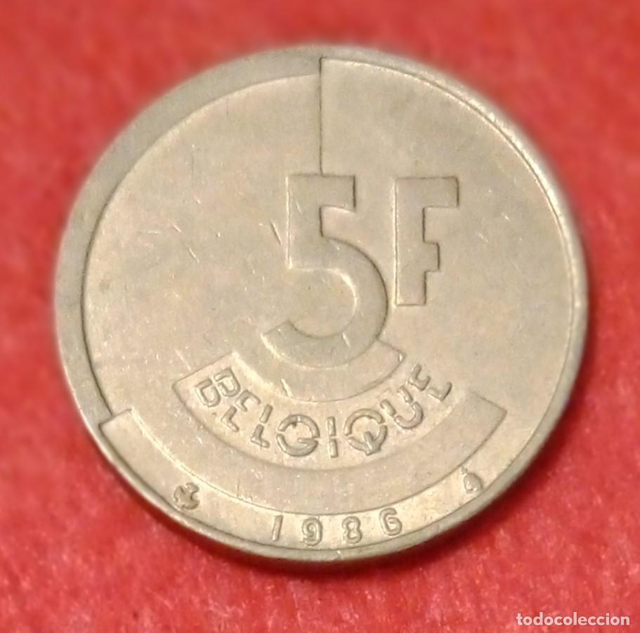 Monedas antiguas de Europa: MONEDA DE B&Eacute;LGICA 1986 - 5 FRANCOS - BRONCE-ALUMINIO