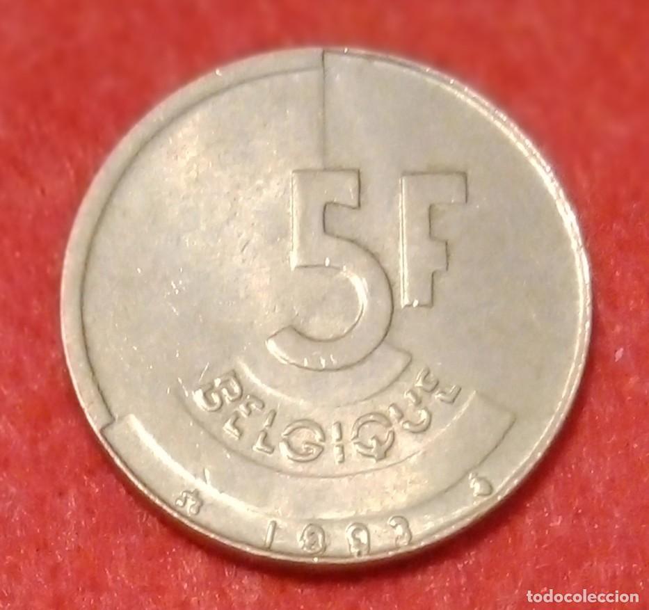 Monedas antiguas de Europa: MONEDA DE B&Eacute;LGICA 1993 - 5 FRANCOS - BRONCE-ALUMINIO