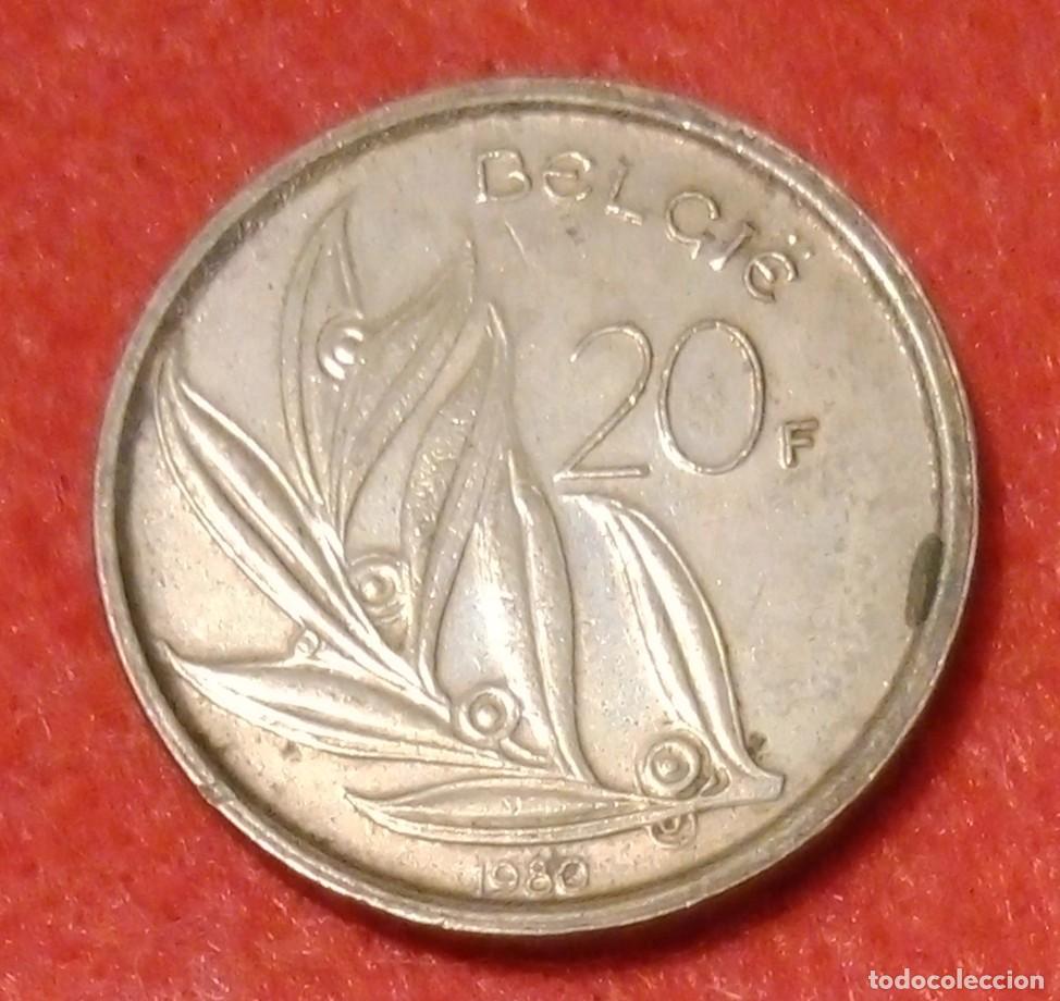 Monedas antiguas de Europa: MONEDA DE B&Eacute;LGICA 1980 - 20 FRANCOS - BRONCE