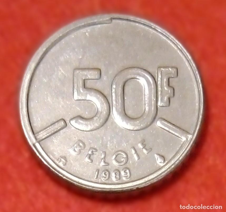 Monedas antiguas de Europa: MONEDA DE B&Eacute;LGICA 1989 - 50 FRANCOS - N&Iacute;QUEL