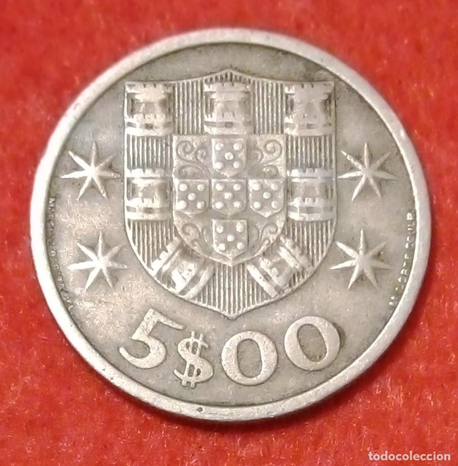 Monedas antiguas de Europa: MONEDA DE PORTUGAL 1967 - 5 ESCUDOS - COBRE-N&Iacute;QUEL